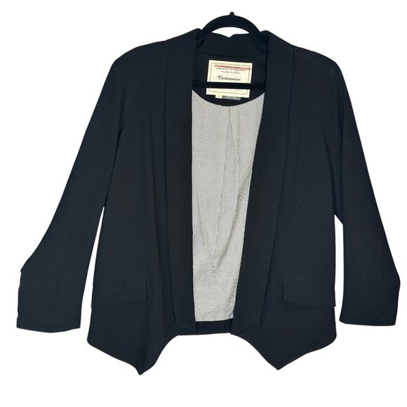 Cartonnier Anthropologie Sz M Cornerstone Director Open Front Blazer Drape Work - Picture 1 of 10